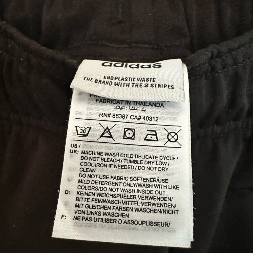 Adidas Kids Black Joggers with Pink and Green Accents - Picture 13 of 16